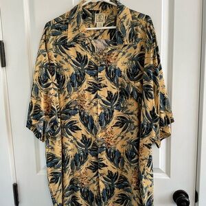 Men’s Morro Bay Tropical Leaf Print Hawaiian Shirt